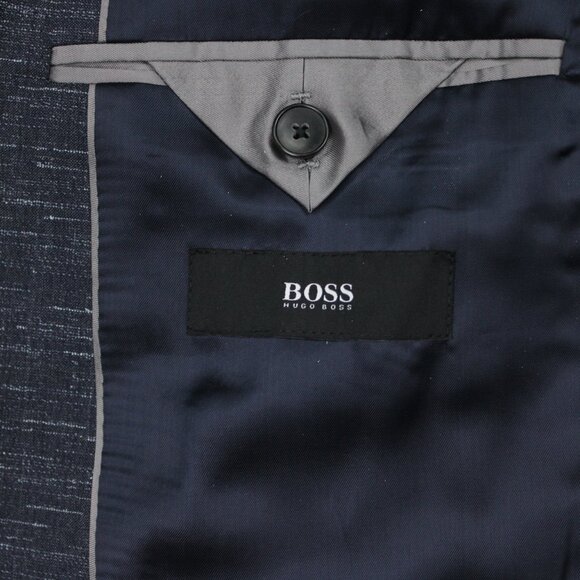 BOSS Hugo Boss Johnstons/Lenon Sports Jacket Mens 40R Blue Wool Regular Fit - Picture 9 of 16